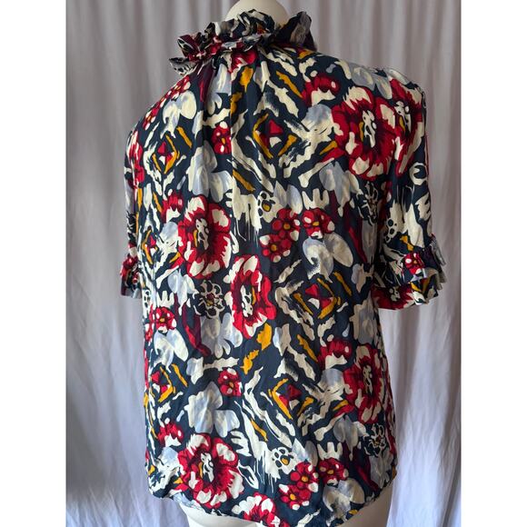 Odille Anthropologie Ruffle Blouse - 6 - Picture 4 of 8